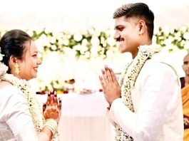 Ria Dabi ties the knot with Manish Kumar in Buddhist tradition
